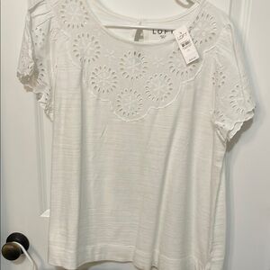 LOFT White Eyelet Women’s Top